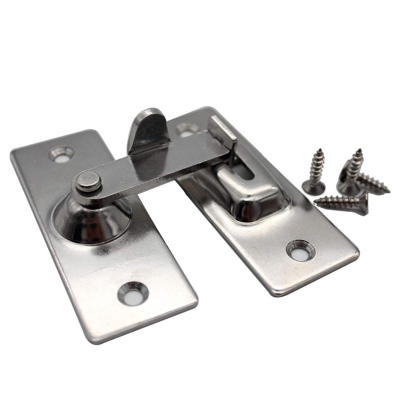 dingchi Large 90 Degree Right Angle Door Lock Buckle Security Door Lock, Stainless Steel Door and Window Lock bar Bolt barn Sliding Door Lock Sliding Latch - Image 3